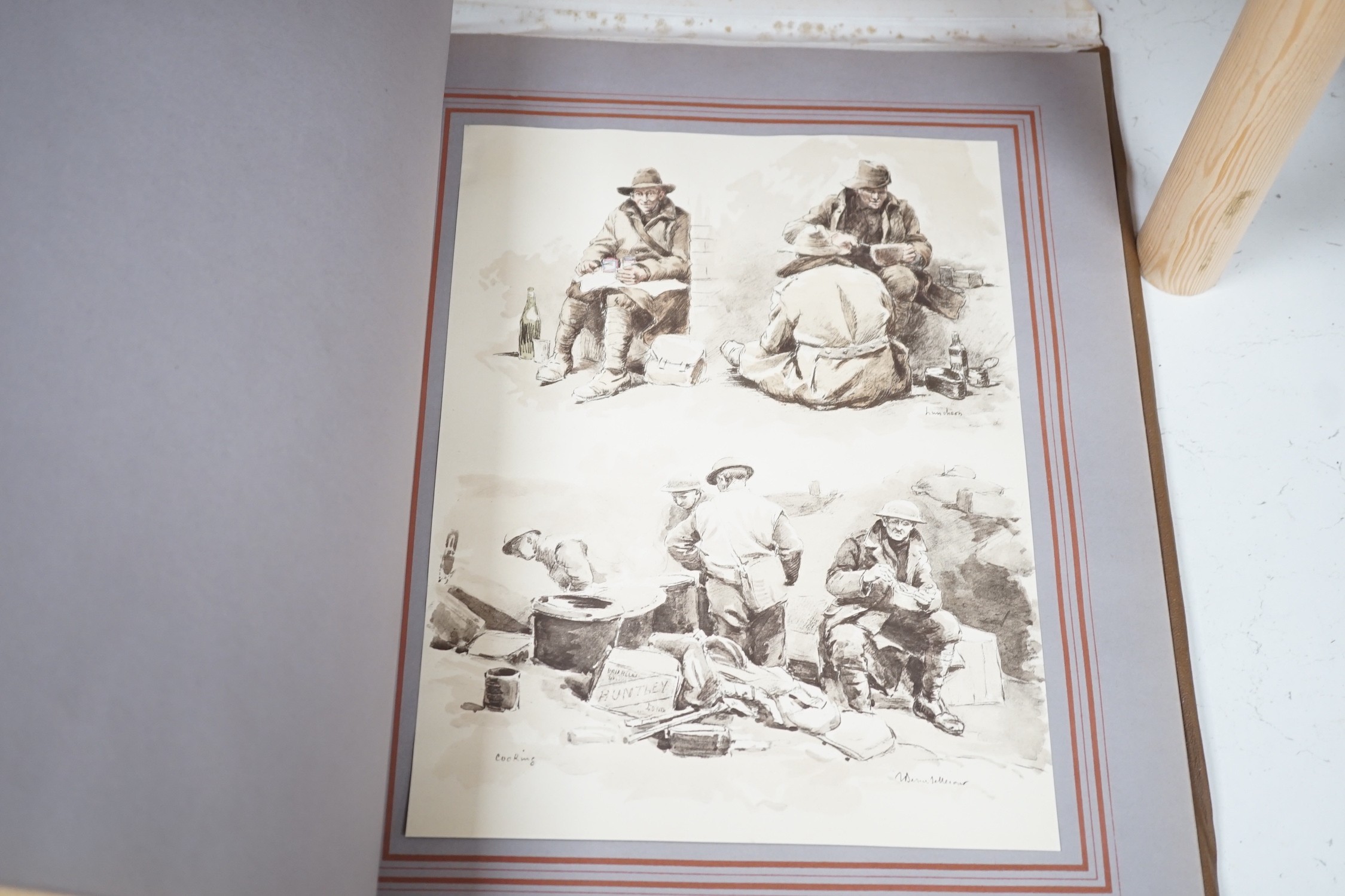Berne-Bellecour, J. - Dans les Lignes Anglaises, signed limited edition no.31, in original folio case